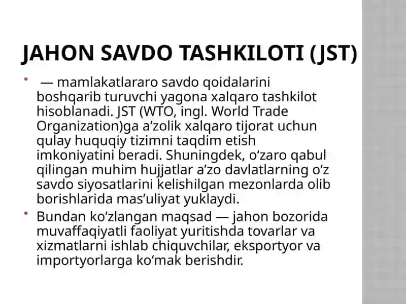 Jahon Savdo Tashkiloti 3
