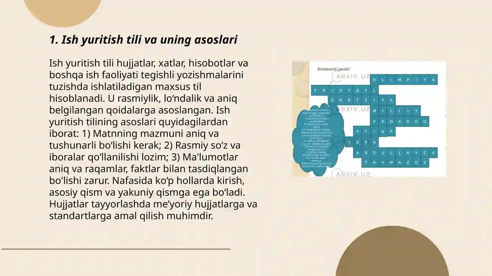 Ish yurutish tili va uslubi 3
