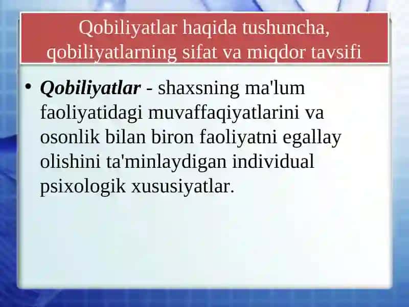 Qobiliyat va Iqtidor 3