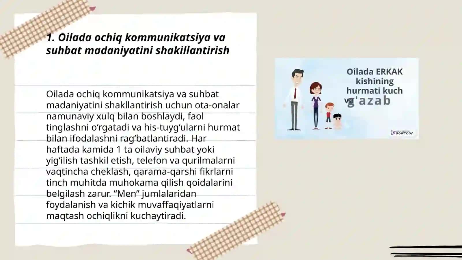 Oilada sogʻlom muhitni shakillantirish 3