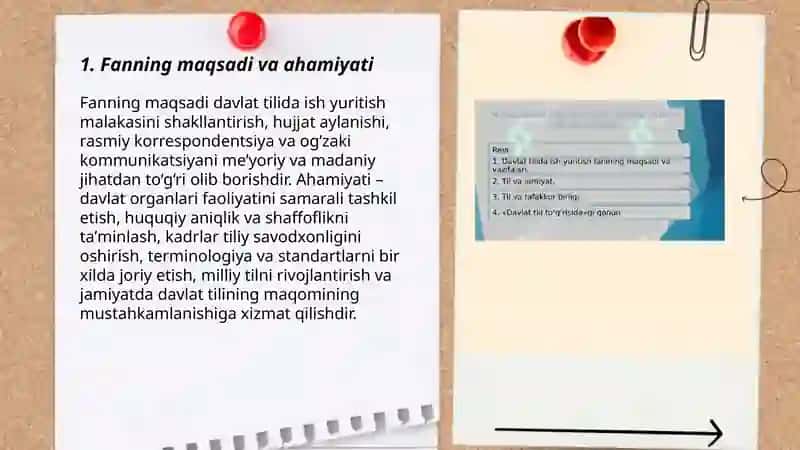 Davlat tilida ish yuritish fanining maqsad va vazifalari 3