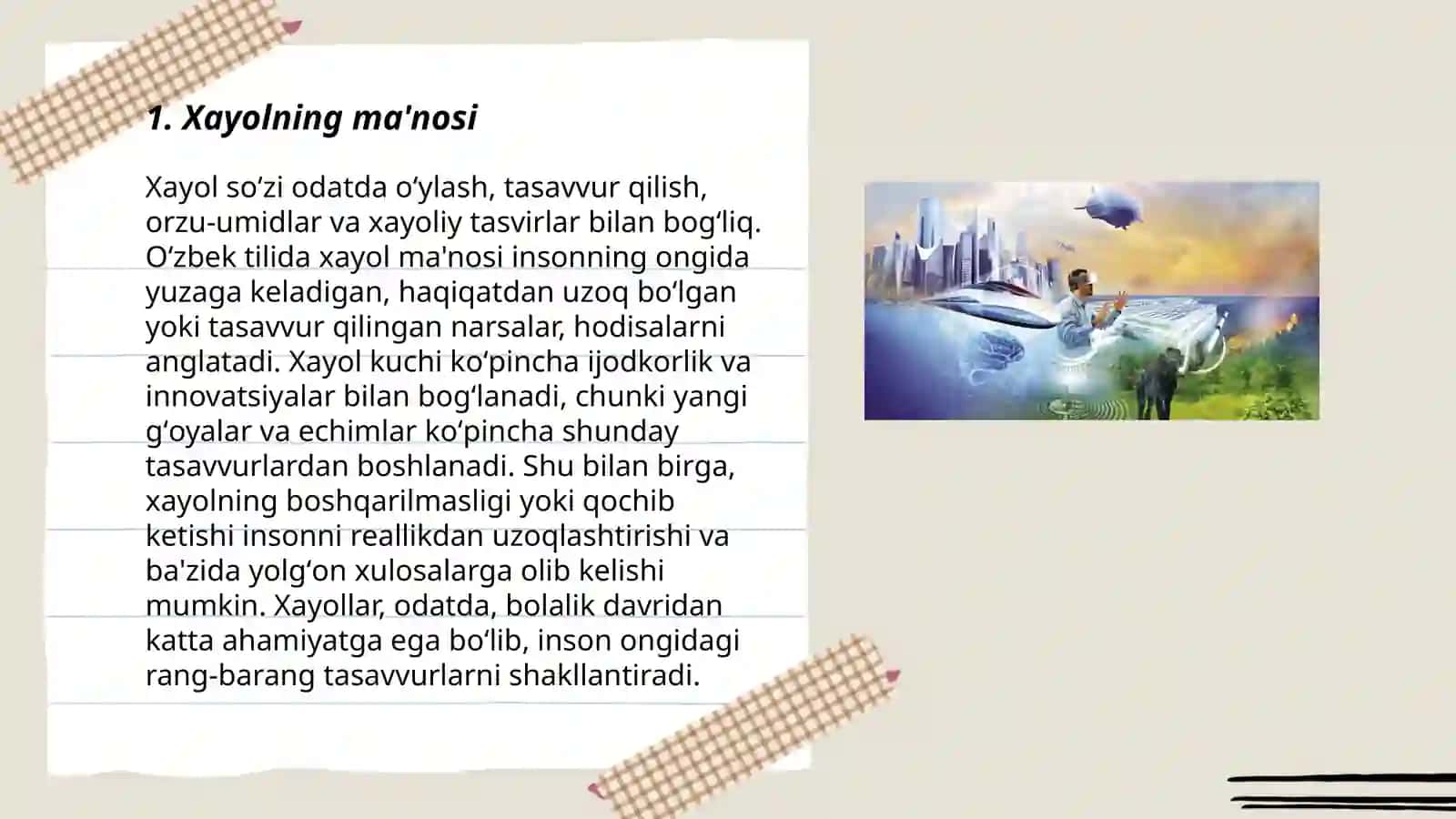 Xayol haqida tushuncha 3