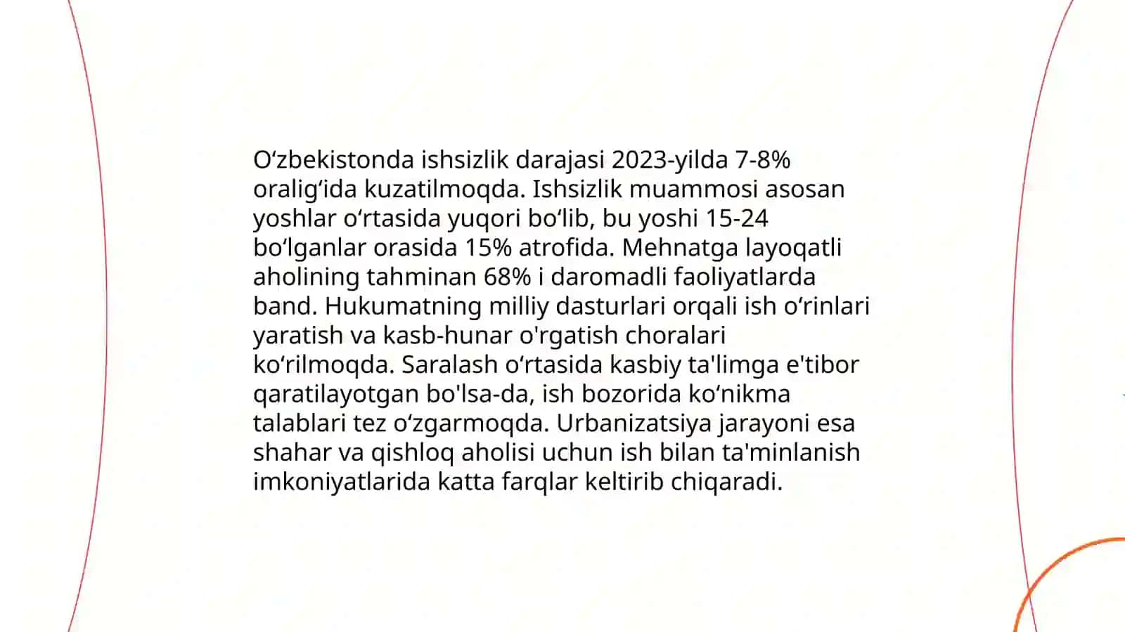 Bandlilik va ishsizlik statistikasi 3