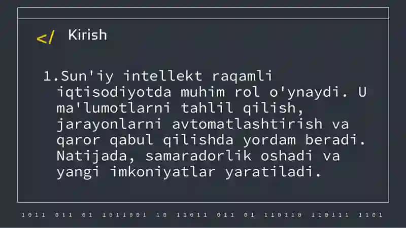 Suniy Intellekt (AI) 3