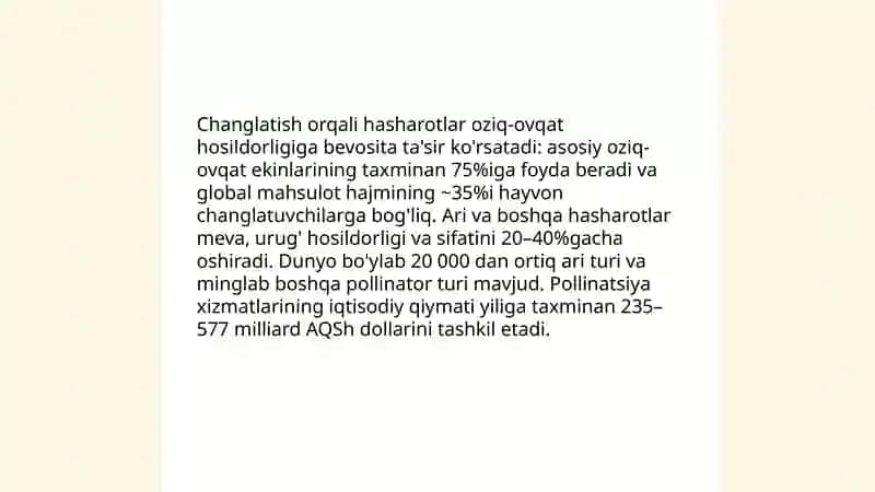 Hasharotlarning inson hayotidagi ahamiyati 3