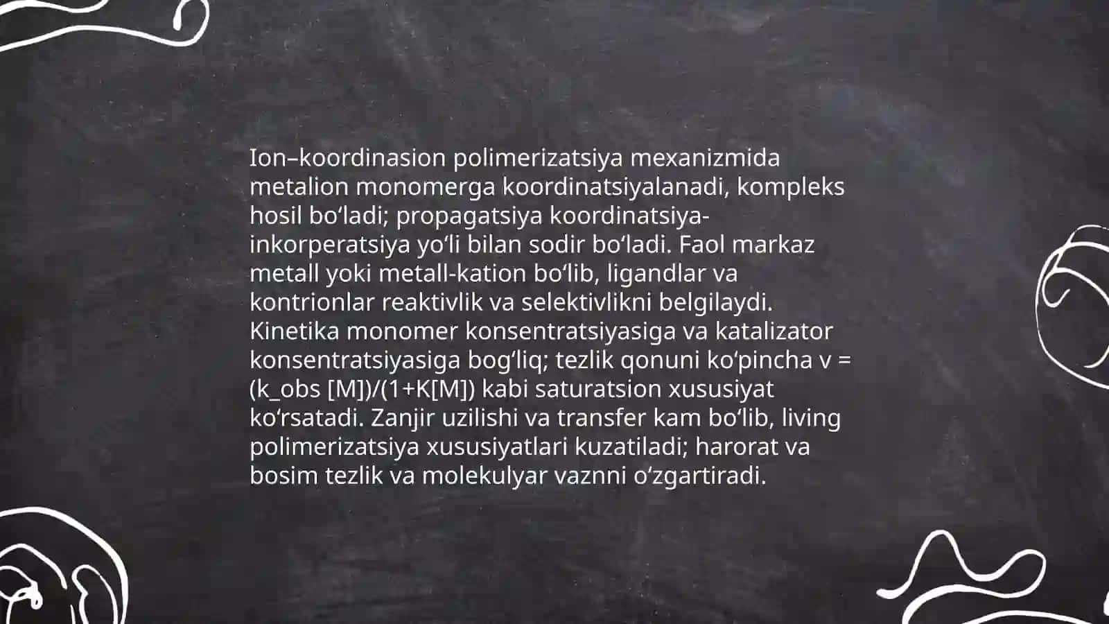 Ion–koordinasion usulda olinadigan sanoat polimerlari 3