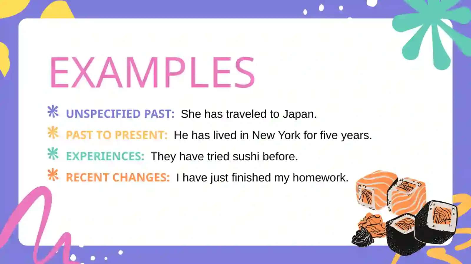 PRESENT PERFECT 3