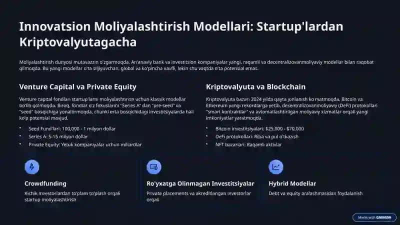 Yangi Investitsiyalar va Bozor Tuzilmalari 3