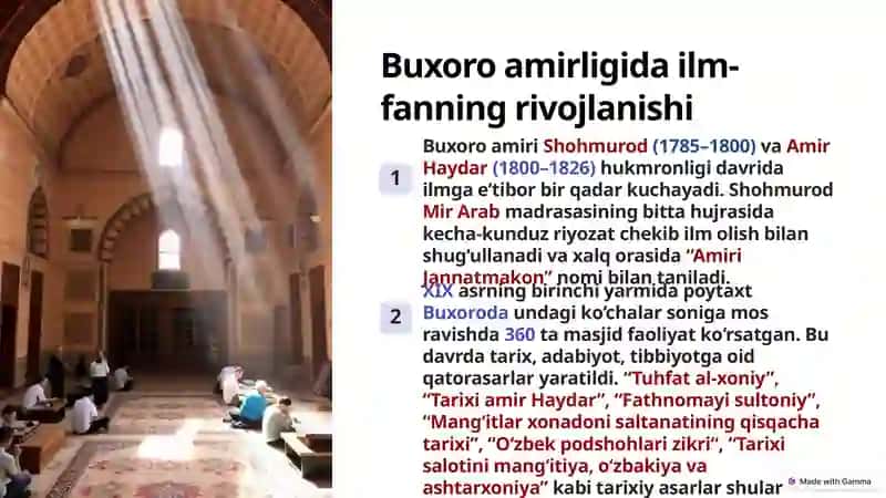 Mang'itlar davrida ilm-fan va madaniyat 3