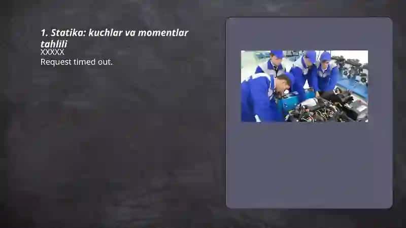 Mexanika. Mexanik boshqaruvli qurilmalar 3