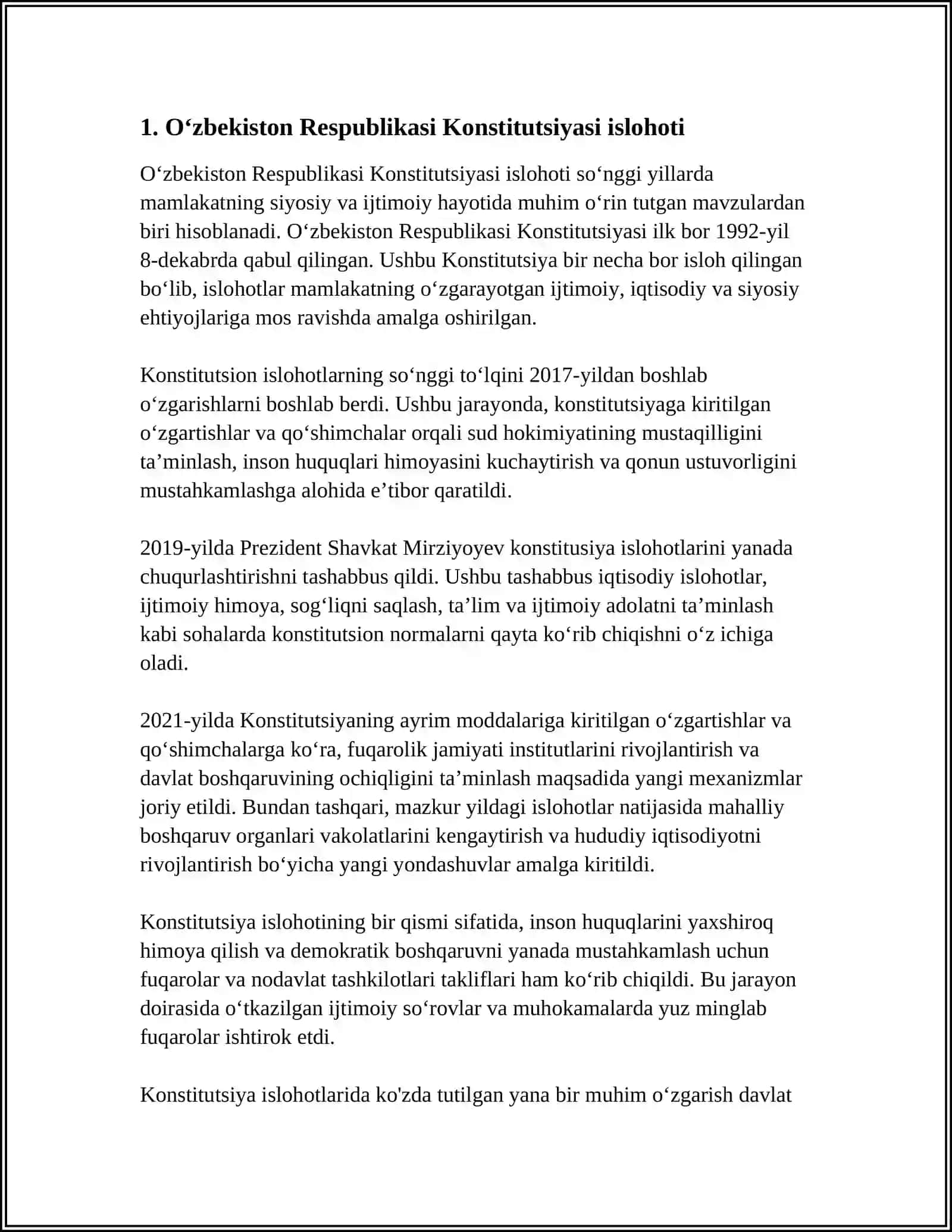 Oʻzbekiston Respublikasi Konstitutsiyasi islohoti 3