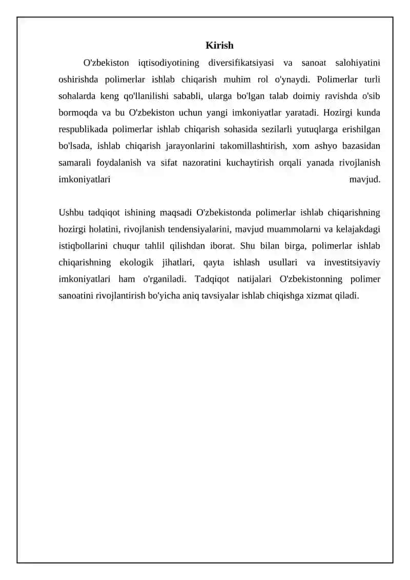 Oʻzbekistonda ishlab chiqarilgan polimerlar 3