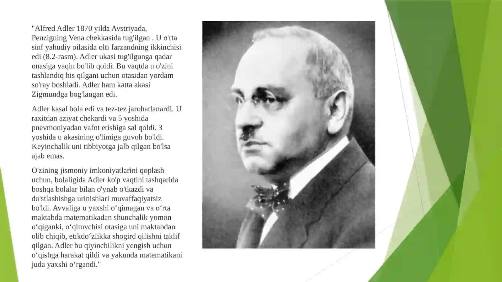 Alferd Adlerning guruhiy konsultatsiyasi 3