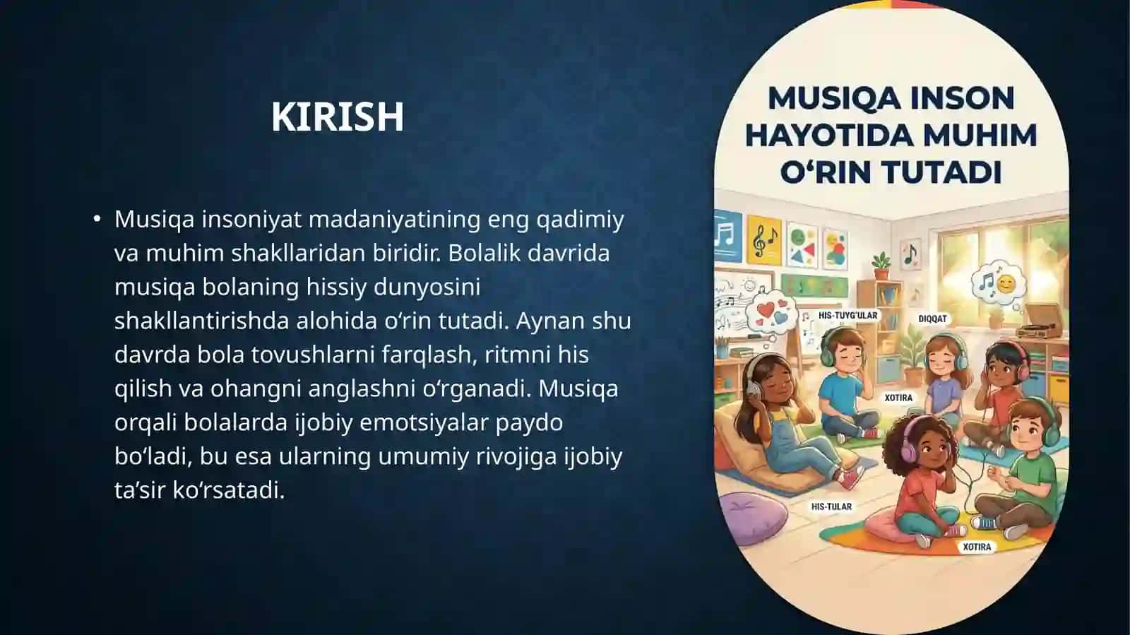 Bolalar hayotida musiqa o'rni va ro'li 3