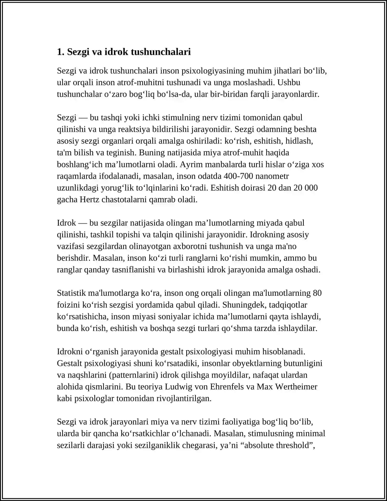 SEZGI VA IDROK JARAYONLARI RIVOJLANISHI 3