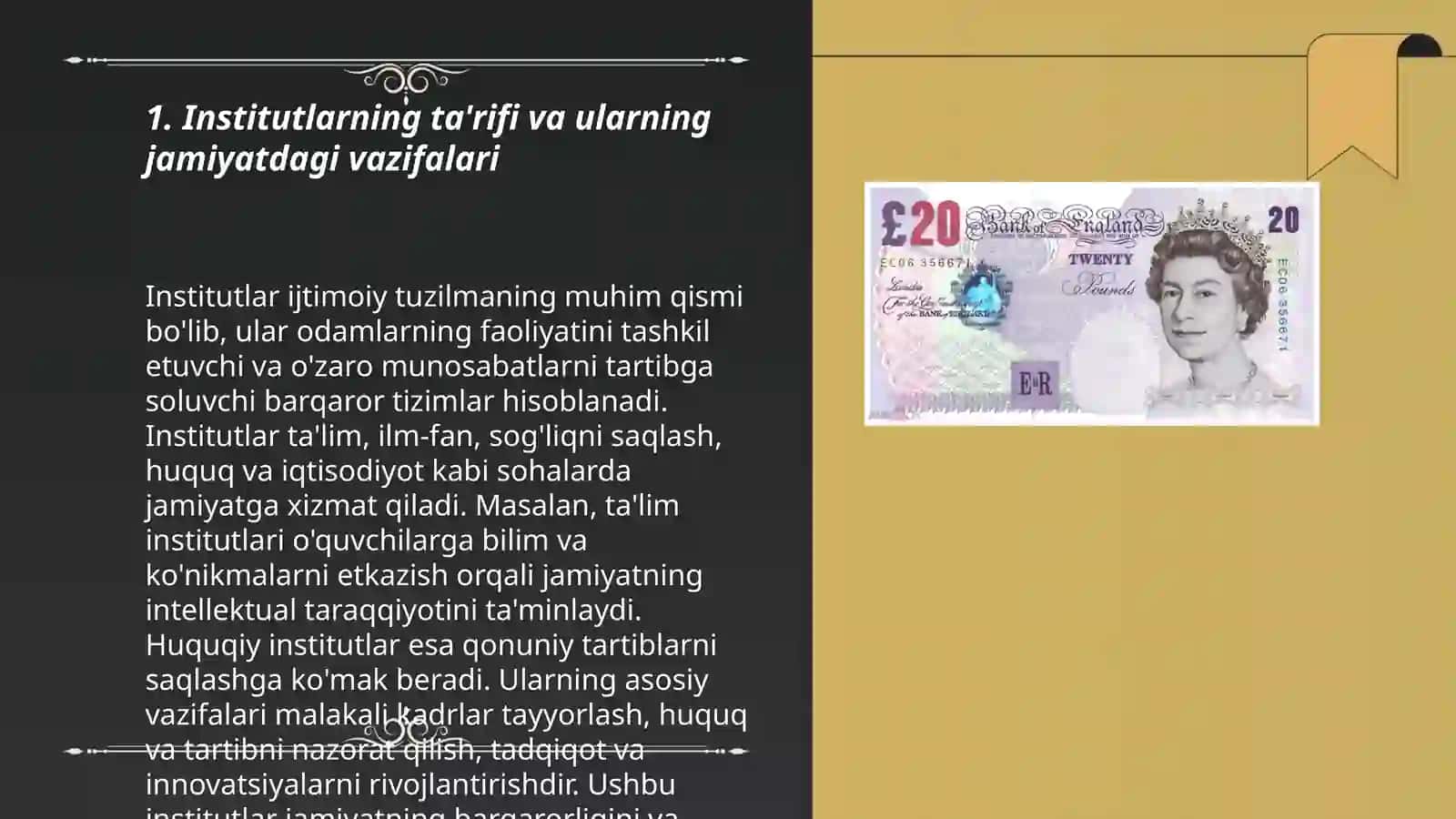 Institutlarning ta'rifi va ularning jamiyatdagi vazifalari 3