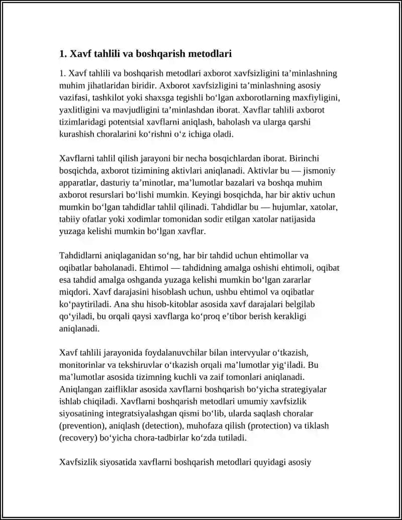 AXBOROT XAVFSIZLIGINI TAMINLASH USULLARI 3