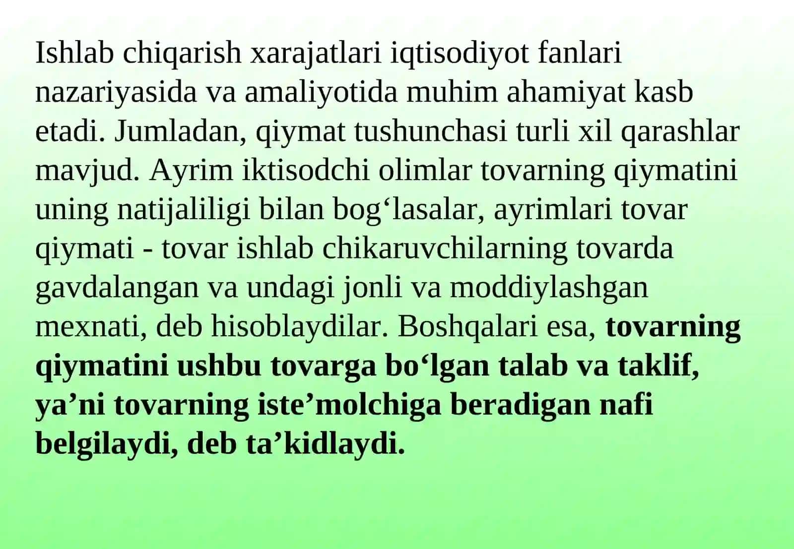 ISHLAB CHIQARISH XARAJATLARI 3