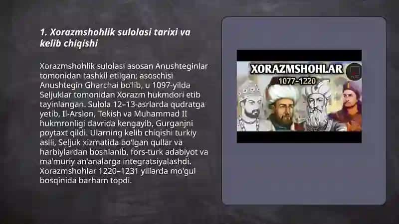 Xorazmshohlar haqida ma'lumotlar 3