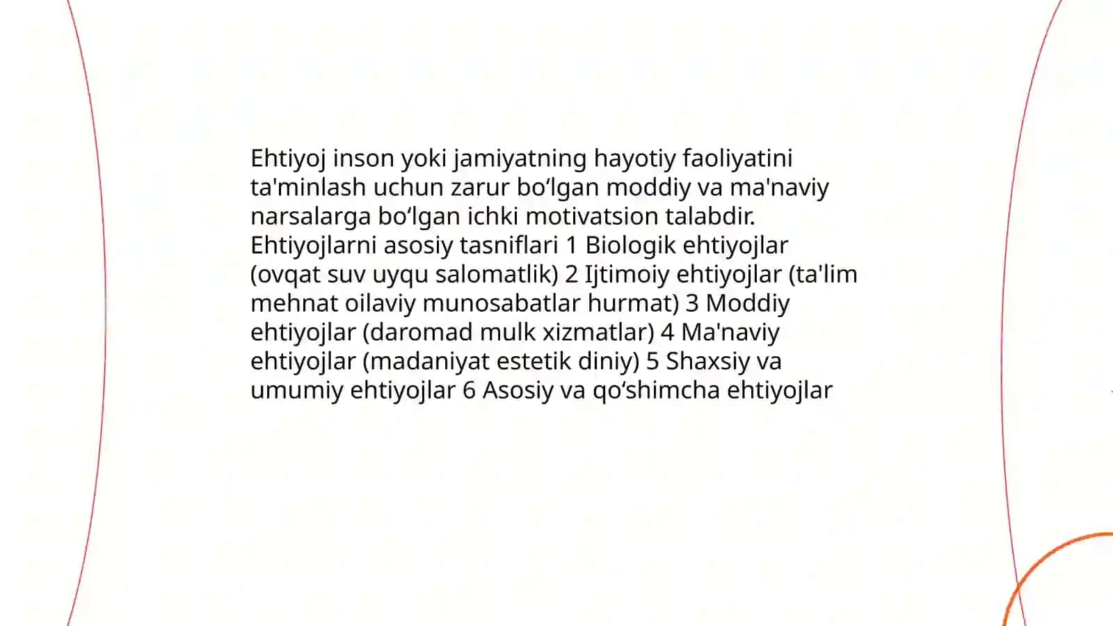 Ehtiyojlarning klassifikatsiyasi 3
