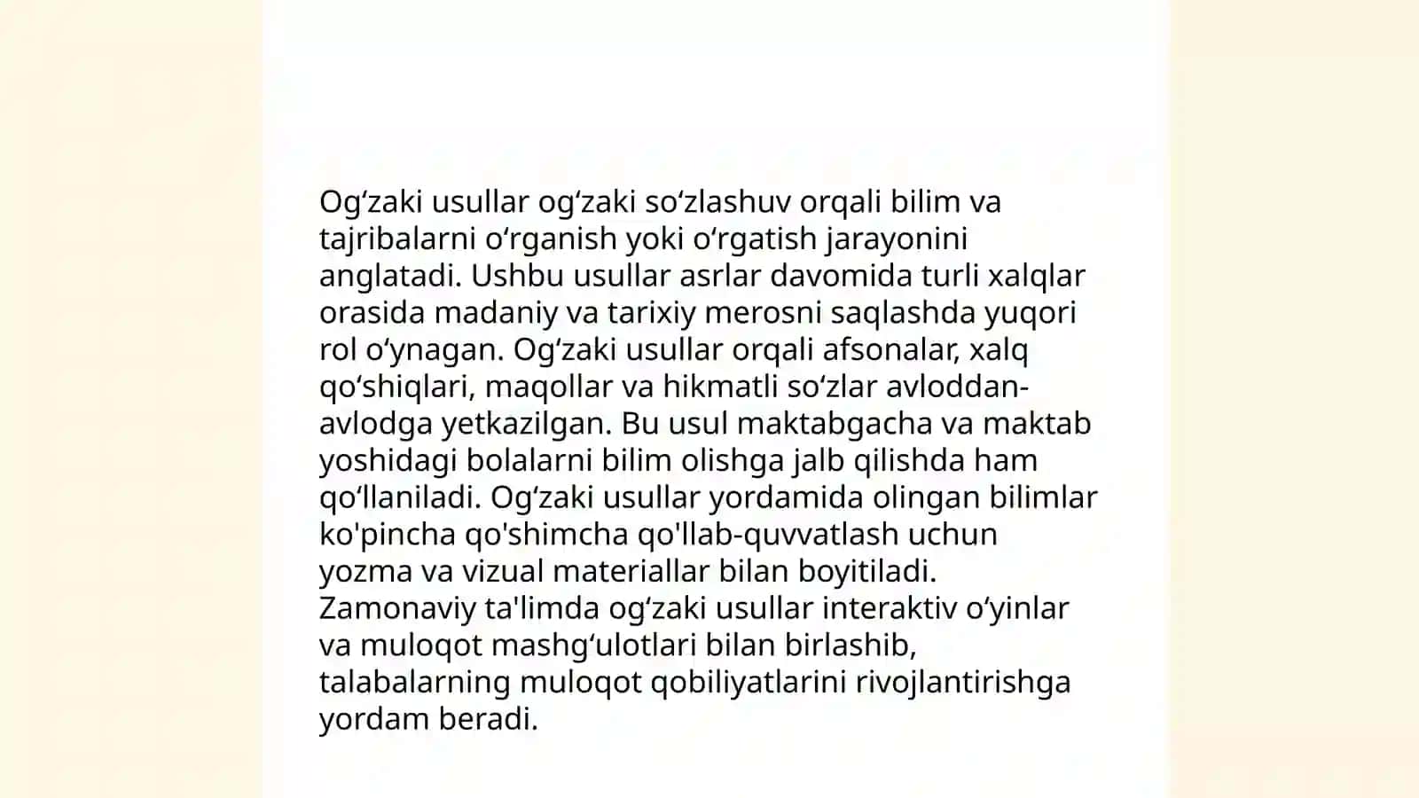 Ogʻzaki usullar tushunchasi 3