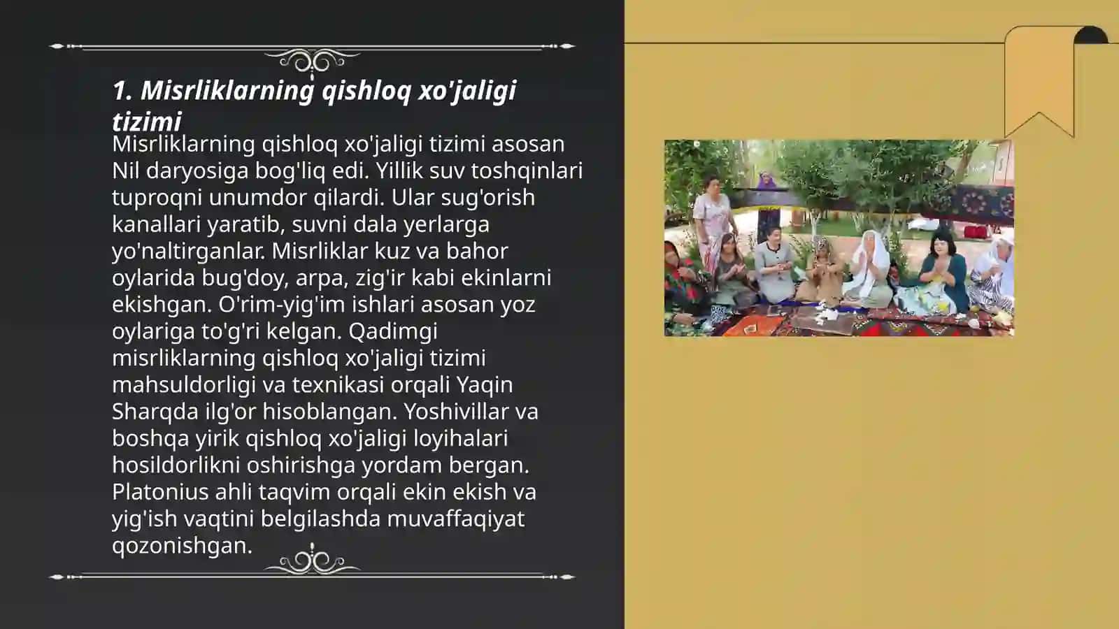 Misr va misrliklar:fallohlar urf odatlari 3