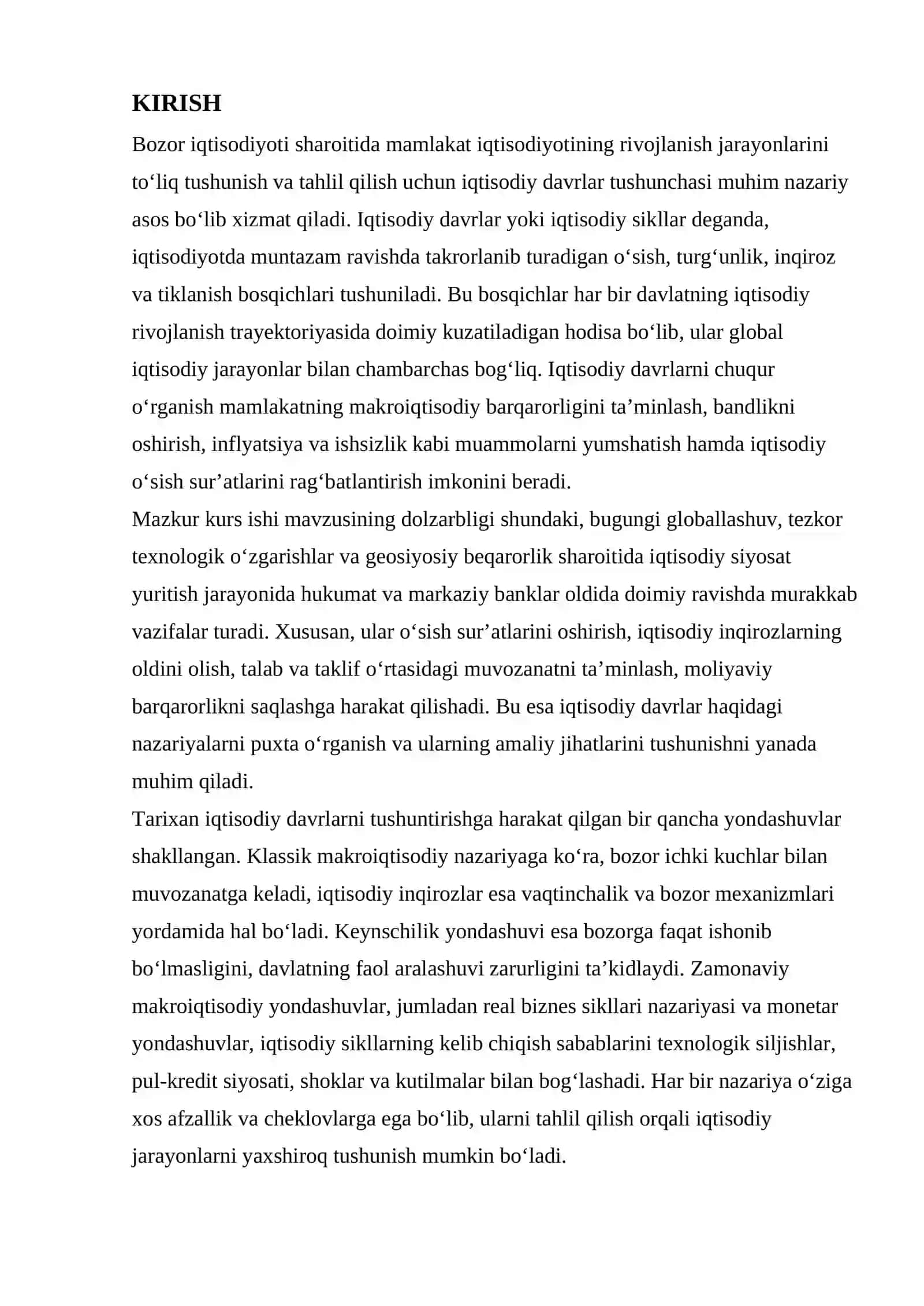 Iqtisodiy davrlarning turlicha nazariyalari 3