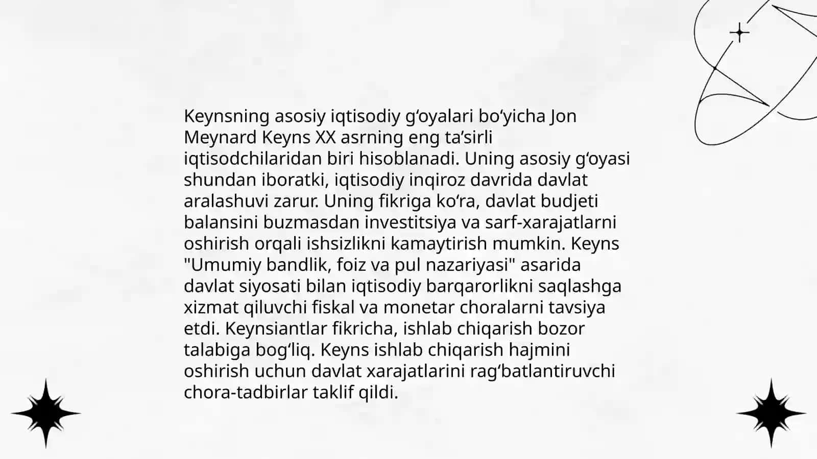 Djon Maynrad Keyns taʼlimoti va keynschilik 3