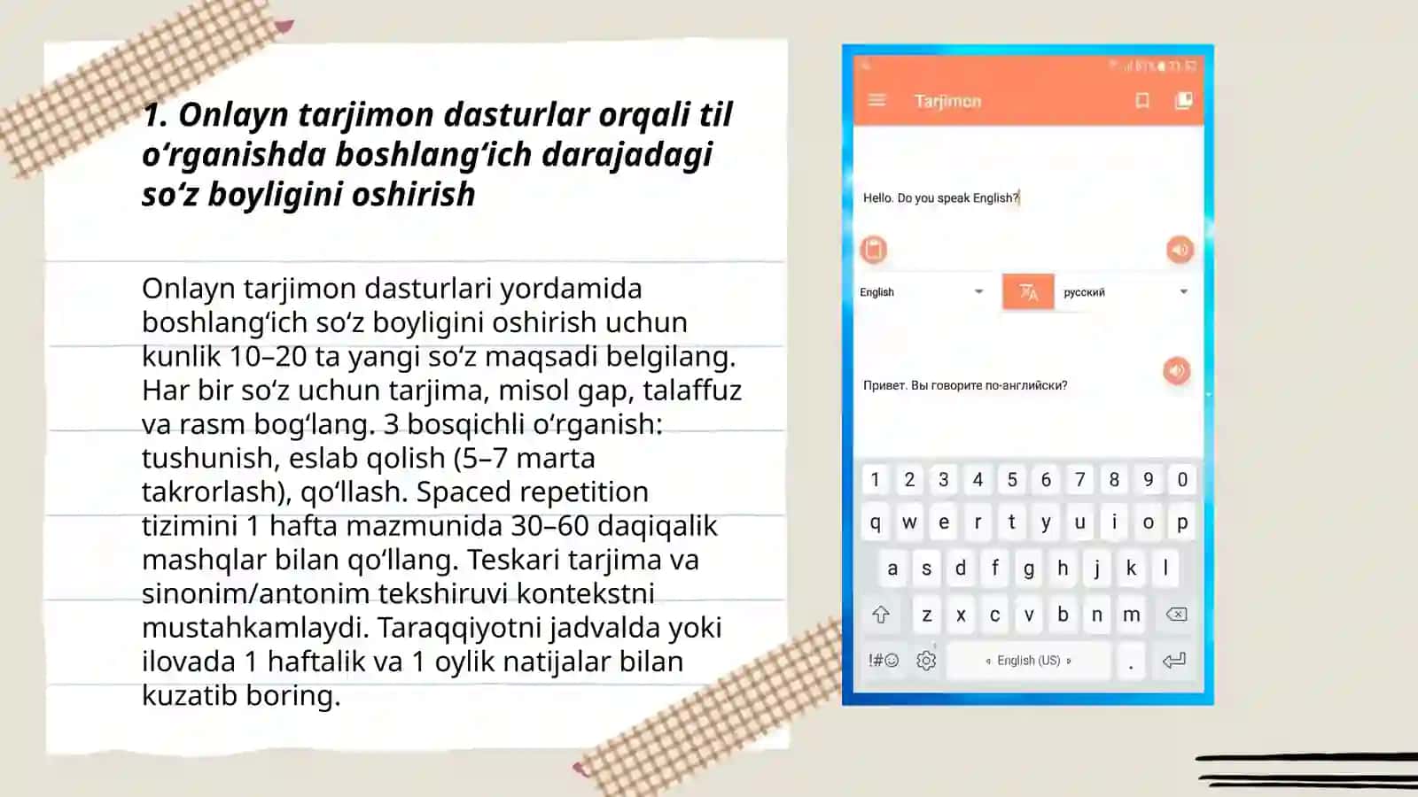 Onlayn tarjimon dasturlar orqali til oʻrganish 3