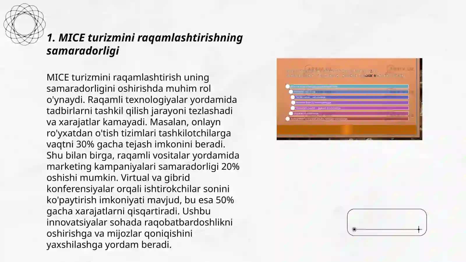 MICE turizmini raqamlashtirishning avfzalliklari 3