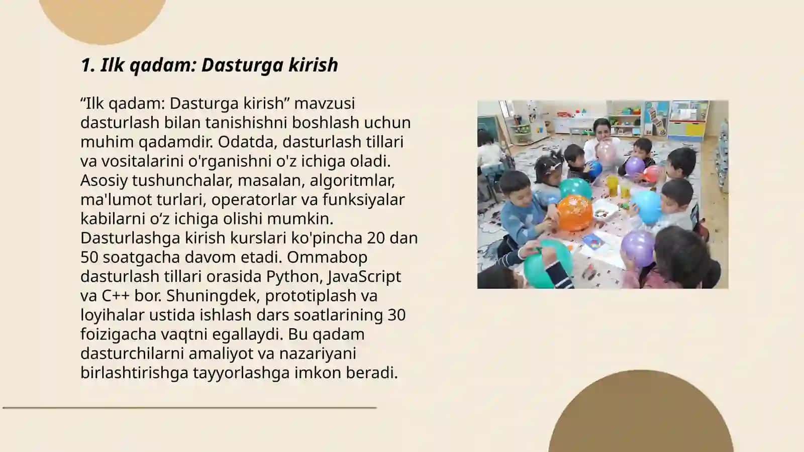 Ilk qadam: Dasturga kirish 3