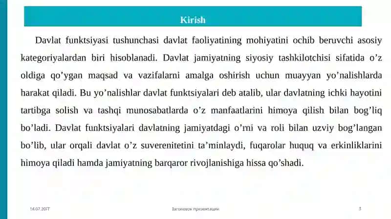 Davlatning Ichkivatashqi Funktsiyalari 3