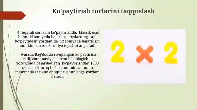 Ikki ko'plikni taqqoslash 3