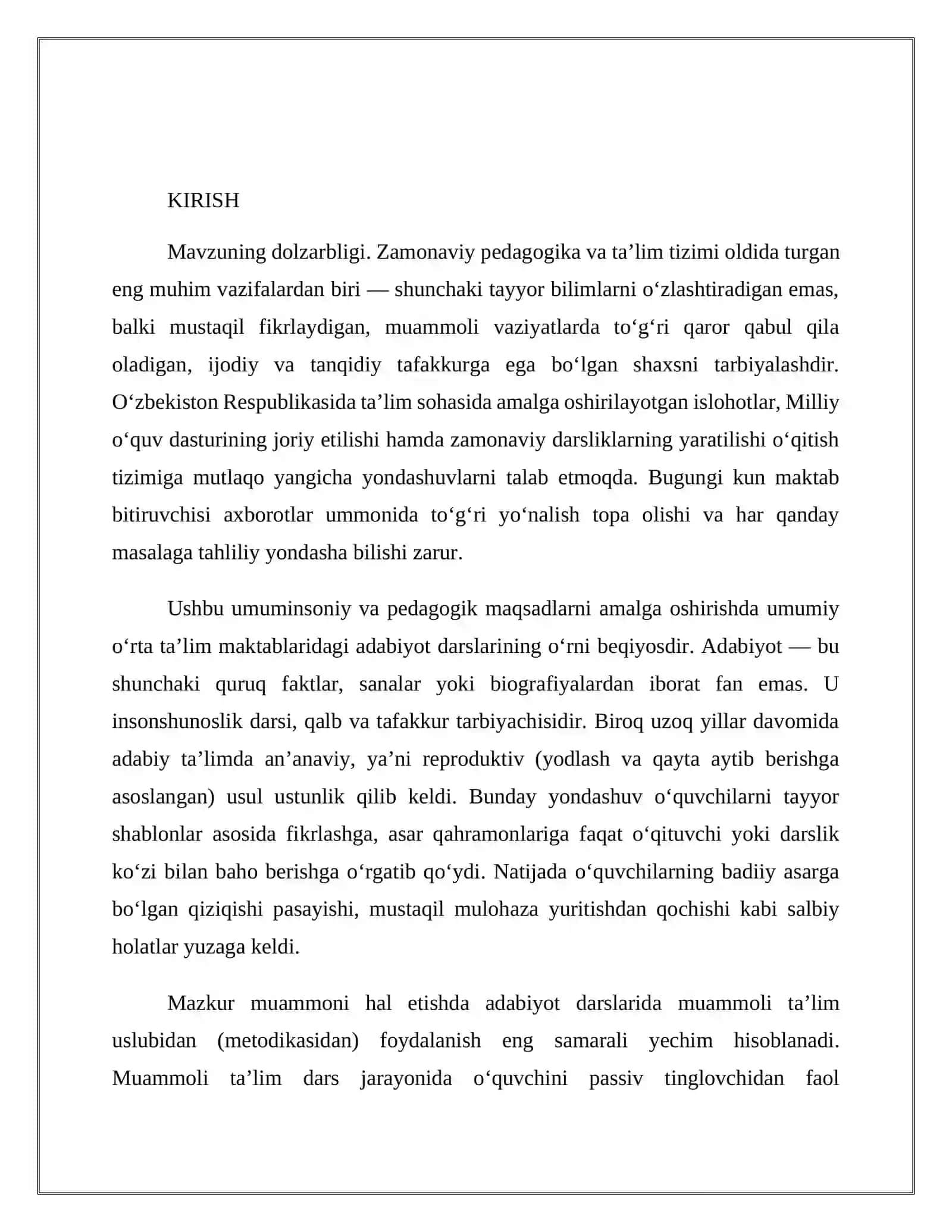 Adabiyot darslarida muammoli ta’limning nazariy asoslari 3