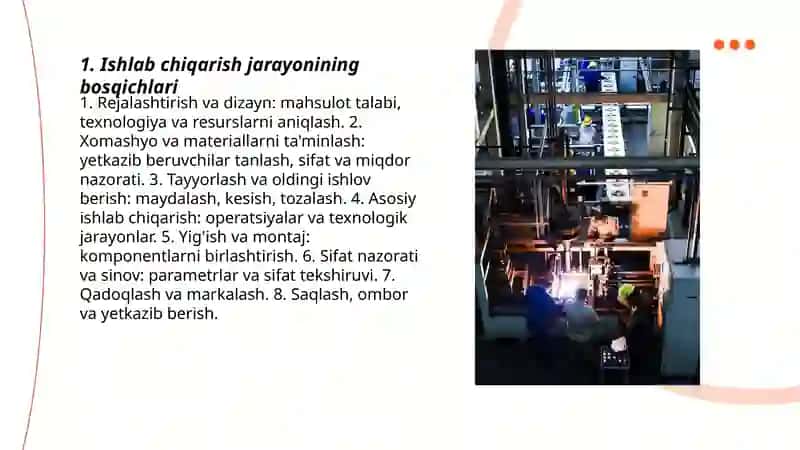 Ishlab chiqarish jarayoni va uning natijalari 3
