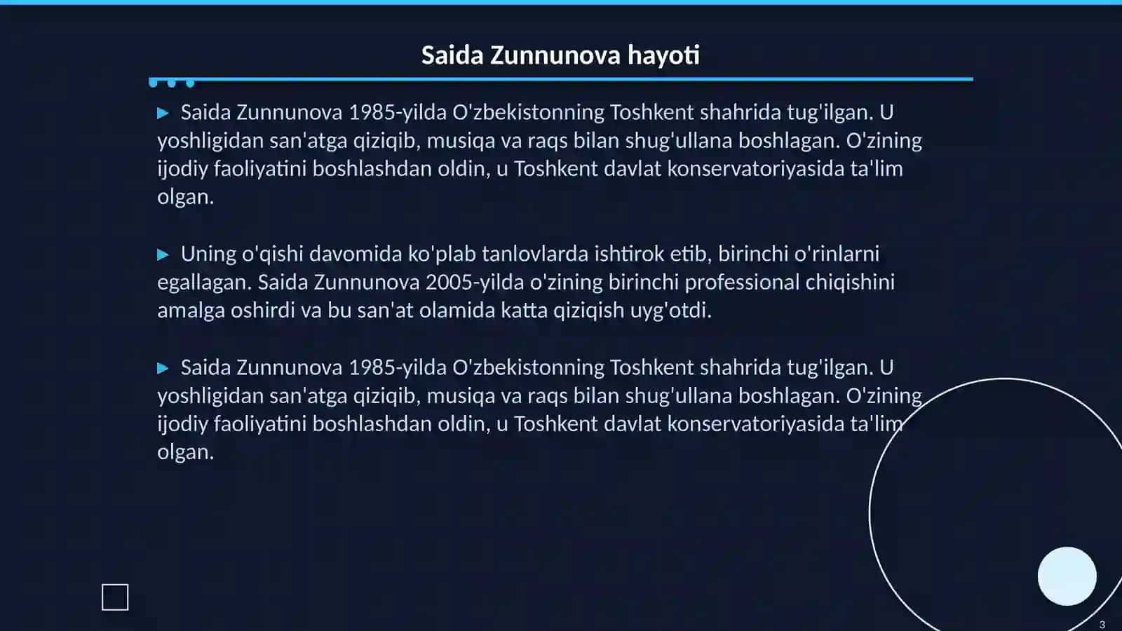 Saida Zunnunova hayoti va faoliyati 3