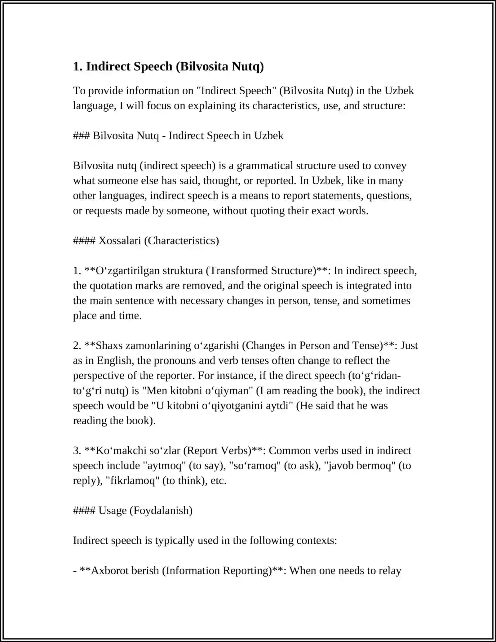 Mavzu: REPORTED SPEECH 3