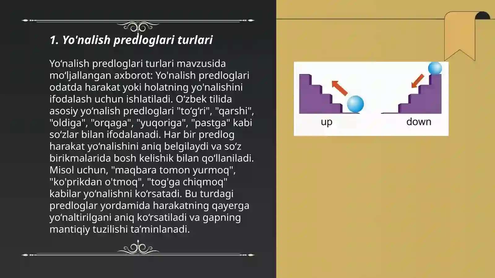 Yo'nalish predloglari turlari 3