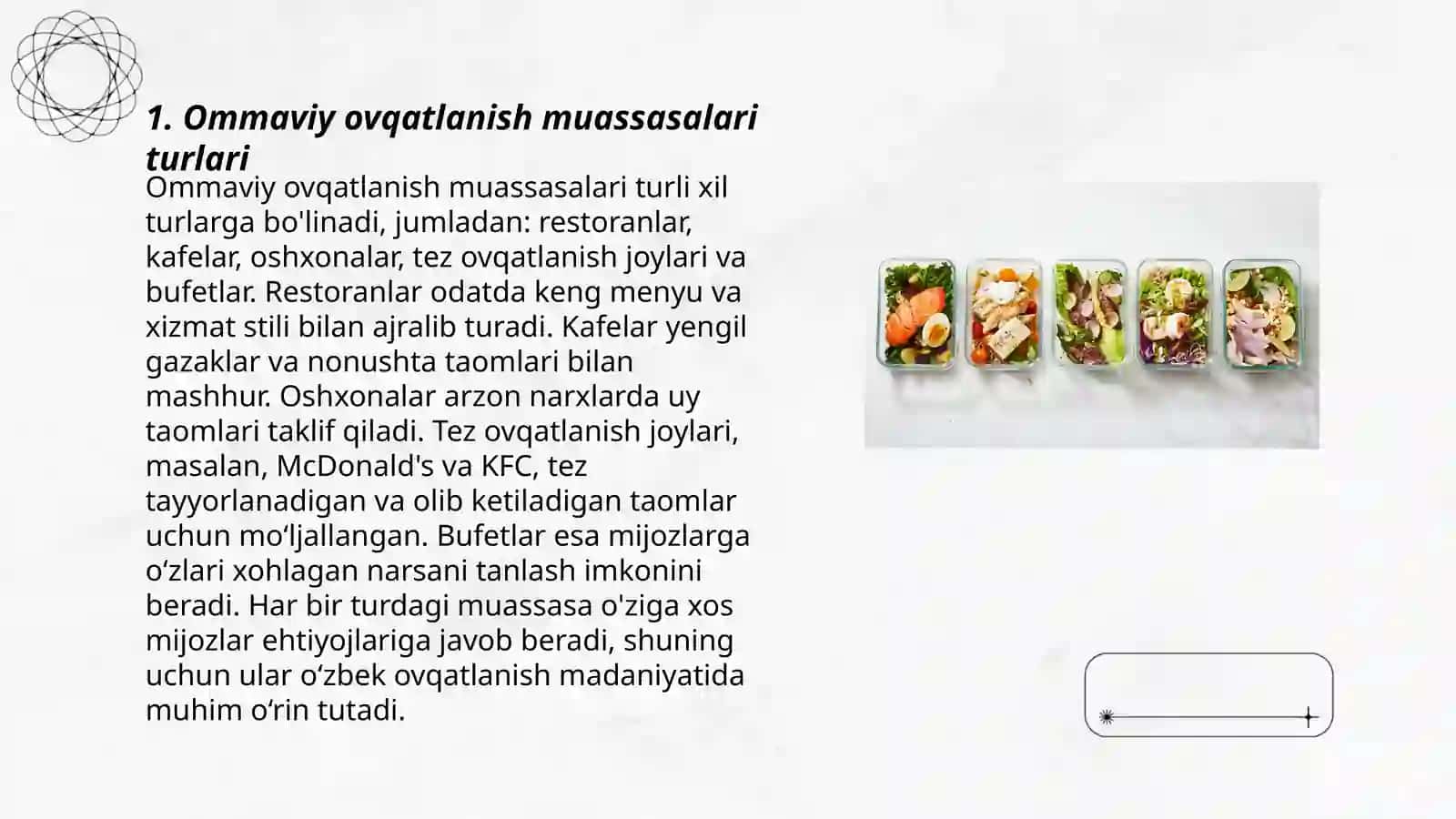 Ommaviy ovqatlanish xizmatlari 3