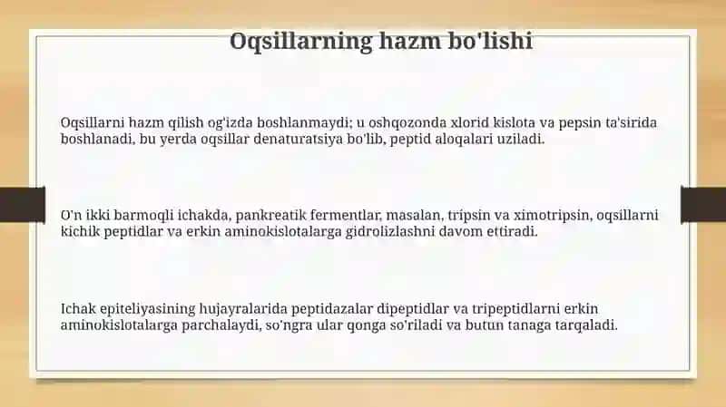 Oqsillar metabolizmi 3