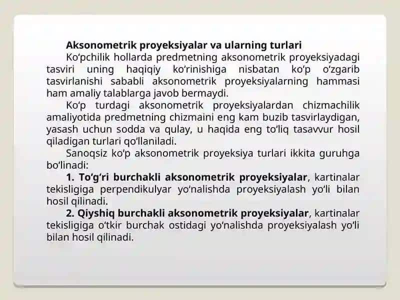 Aksonometrik proyeksiyalar 3