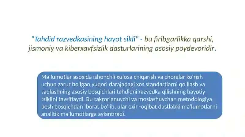 Tahdid Razvedkasining Hayot Sikli 3