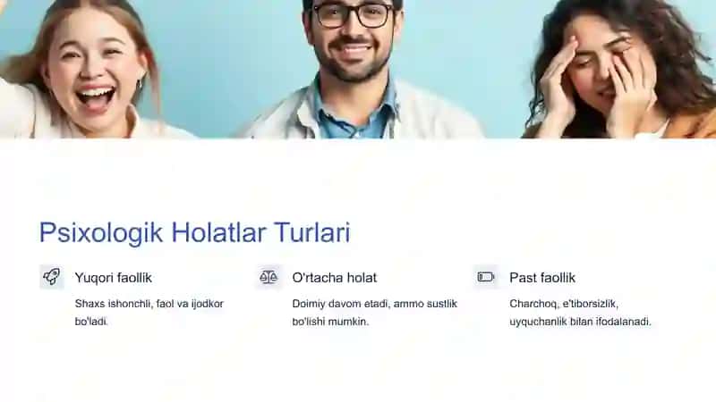 SHAXSNING PSIXOLOGIK HOLATLARI 3
