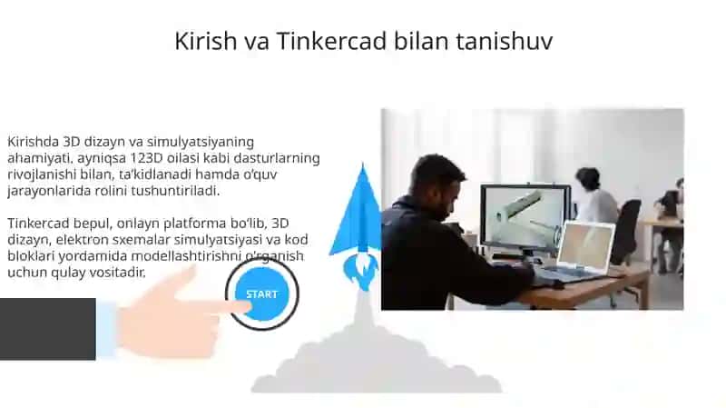 3D tinkercad o‘quv platformasini imkoniyatlarini o‘rganish 3
