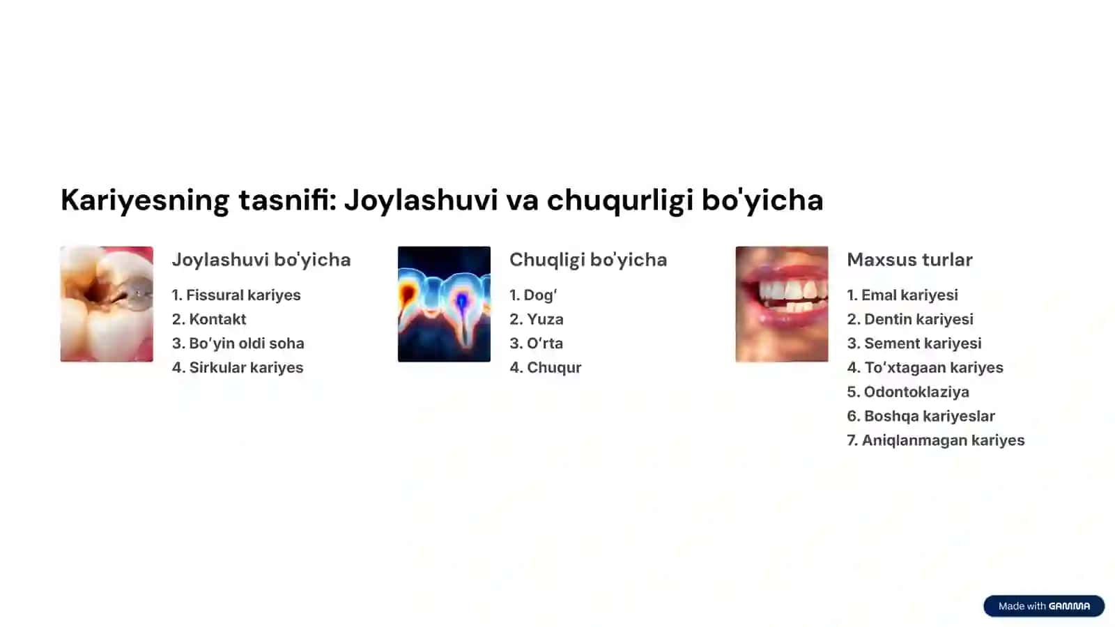 Tish kasalliklari: Kariyes, Pulpit, Periodontit 3