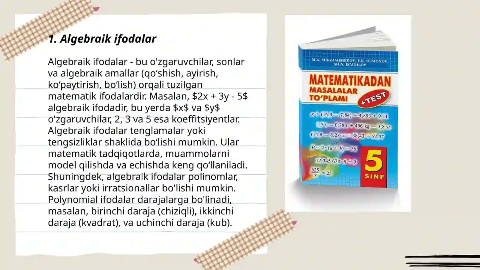 11-sinf matematika fani O'zbekiston va Kanada talqinida 3