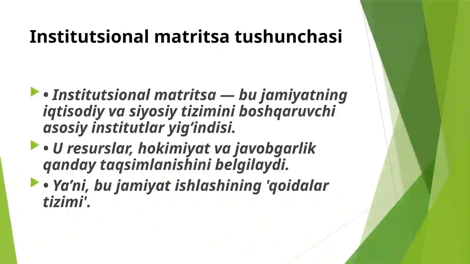 Institutsional matritsa 3