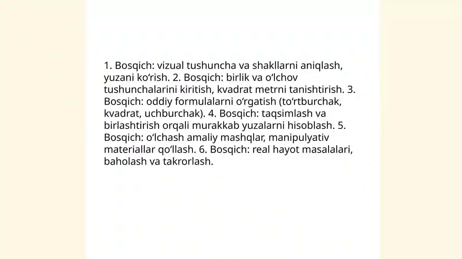 Yuza tushunchalarini oqitish metodikasi 3
