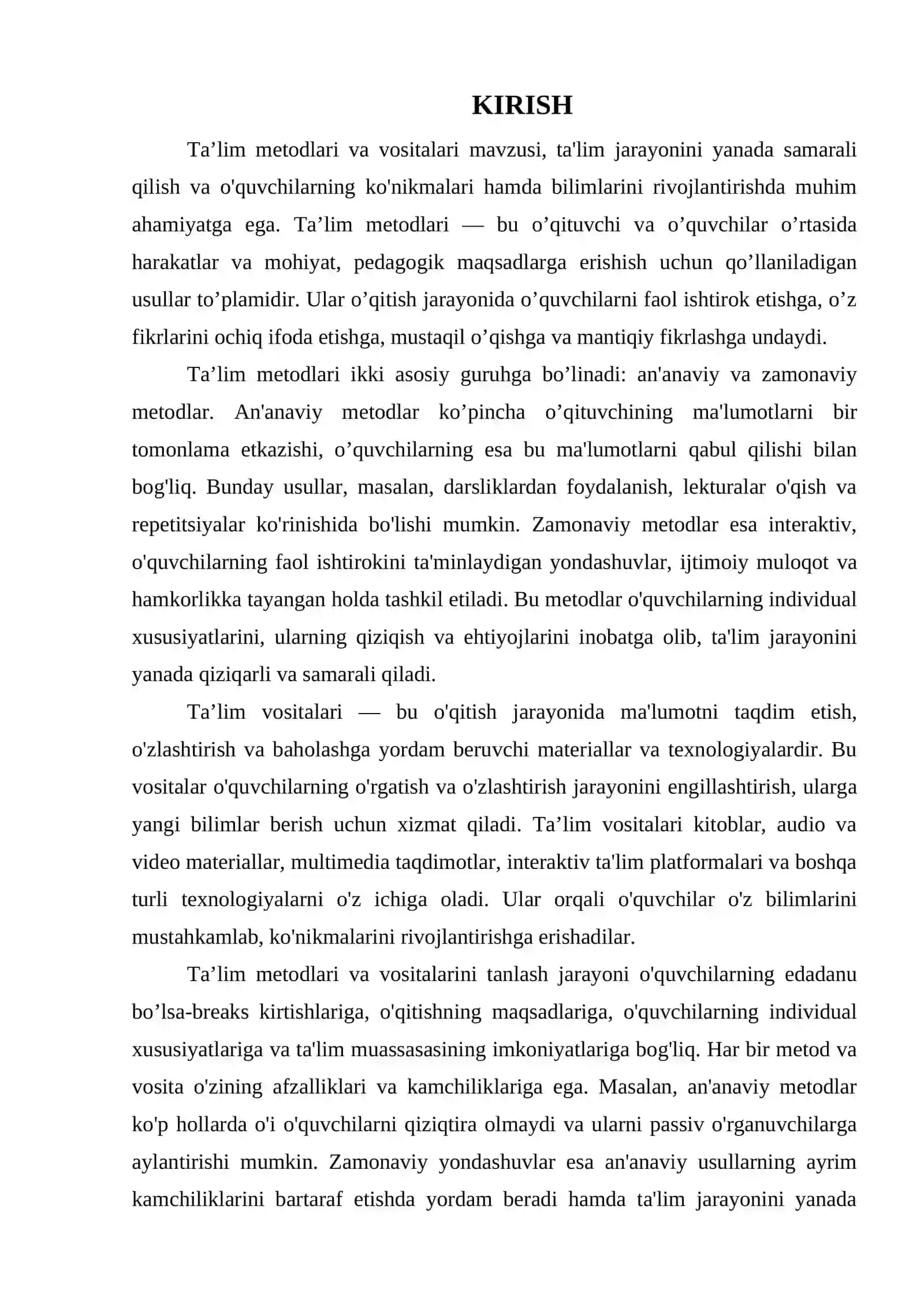 TA’LIM METODLARI VA VOSITALARI 3