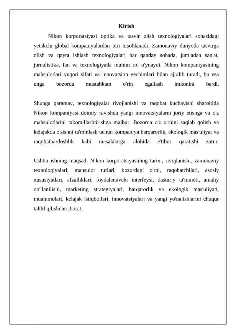 Nikon kompaniyasi va uning zamonaviy qurilmalari 3